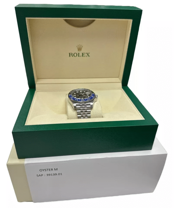 MINT 2023 Rolex GMT-Master II BATGIRL Blue 40mm JUBILEE Steel 126710 BLNR BOX - Image 3