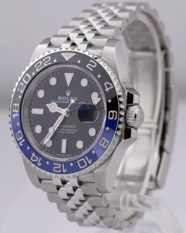 MINT 2023 Rolex GMT-Master II BATGIRL Blue 40mm JUBILEE Steel 126710 BLNR BOX - Image 4