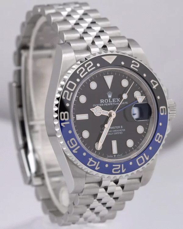 MINT 2023 Rolex GMT-Master II BATGIRL Blue 40mm JUBILEE Steel 126710 BLNR BOX - Image 5