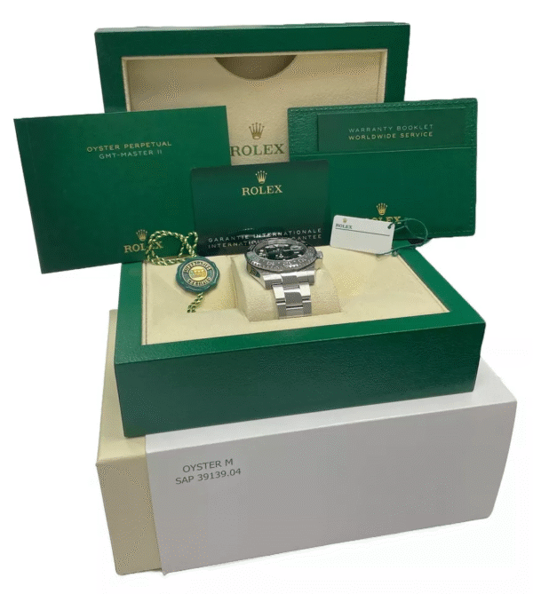 NEW JULY 2024 PAPERS Rolex GMT-Master II BRUCE WAYNE Ceramic 126710 GRNR BOX - Image 3