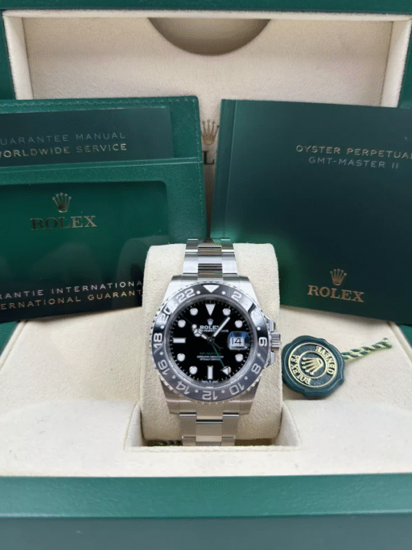 Rolex GMT Master II Bruce Wayne Oyster Bracelet 126710GRNR Box & Papers 2024 - Image 2