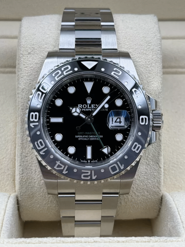Rolex GMT Master II Bruce Wayne Oyster Bracelet 126710GRNR Box & Papers 2024 - Image 4