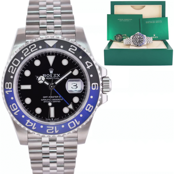2021 MINT Rolex GMT Master Batman Blue Jubilee Ceramic 126710BLNR Watch Box