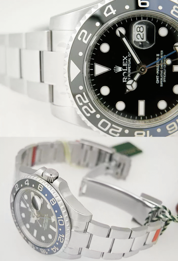 Rolex GMT-Master II 116710BLNR Silver Oyster Bracelet with Blue and Black Bezel 2023 - Image 3