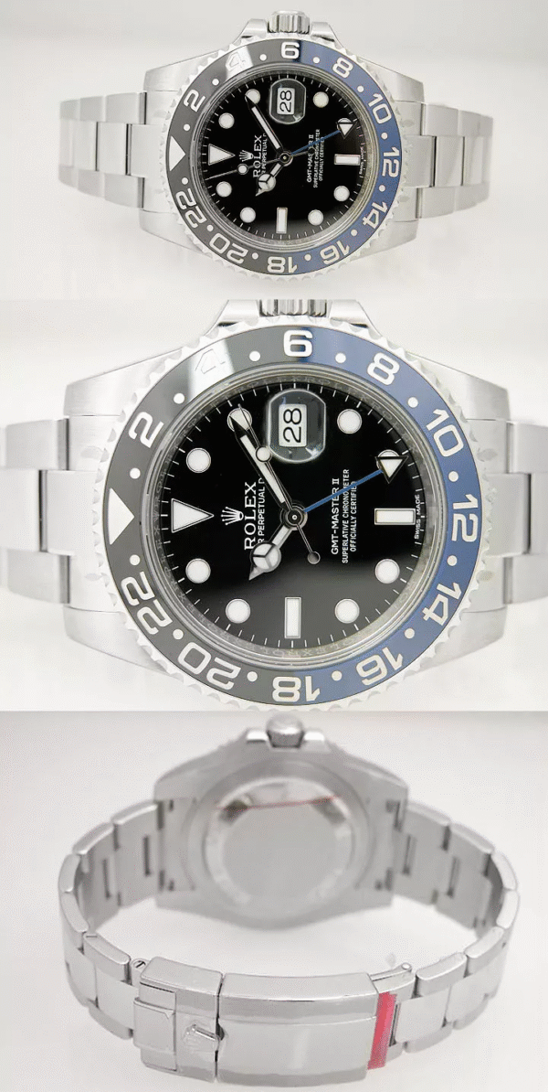 Rolex GMT-Master II 116710BLNR Silver Oyster Bracelet with Blue and Black Bezel 2023 - Image 4
