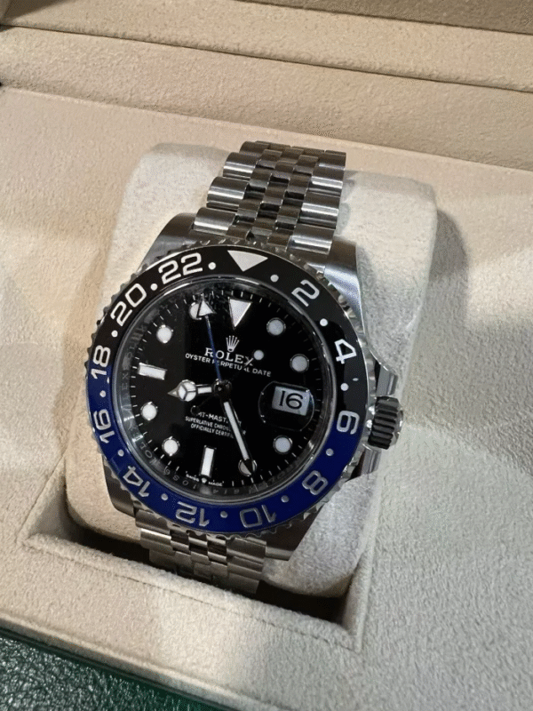 Rolex GMT-Master II 126710BLNR Silver Jubilee Bracelet with Blue and Black Bezel - Image 4