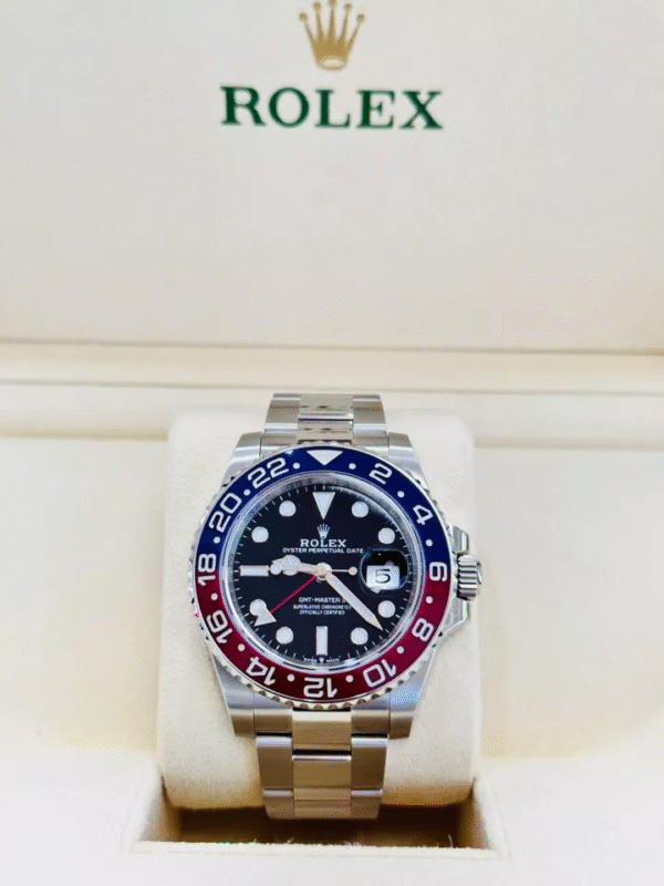 Rolex GMT-Master II 126710BLRO Pepsi Oyster Ceramic Bezel Watch Box Papers - Image 4