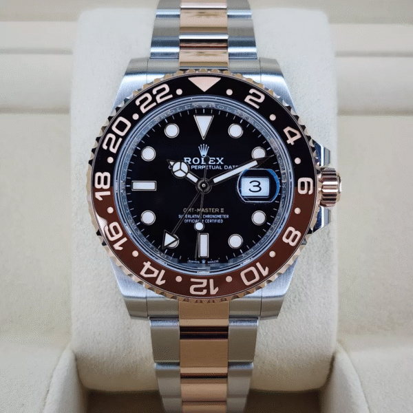 2023 ROLEX GMT MASTER II 126711CHNR 40MM STEEL ROSE GOLD ROOTBEER CERAMIC B/P - Image 5