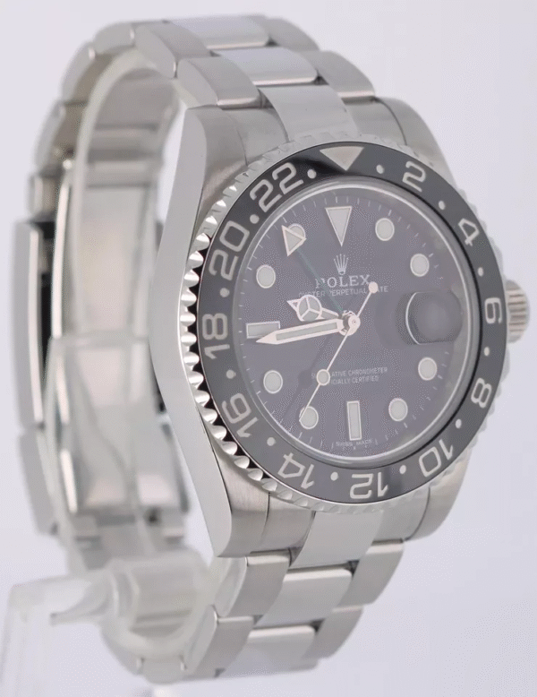 Rolex GMT-Master II Stainless Steel Black 40mm Ceramic BLUE LUME 116710 Watch - Image 5