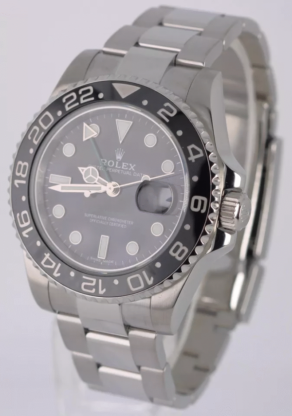 Rolex GMT-Master II Stainless Steel Black 40mm Ceramic BLUE LUME 116710 Watch - Image 6
