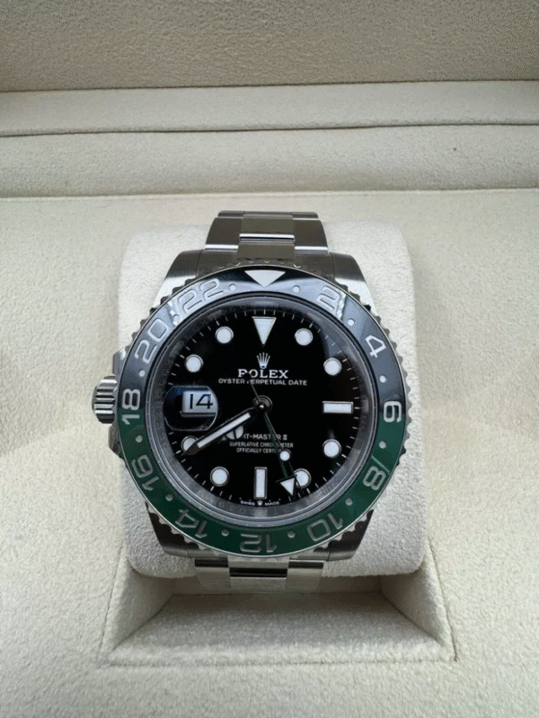 2023 Rolex GMT Master II Sprite Watch Lefty Oyster Bracelet 126720VTNR Full Set - Image 5