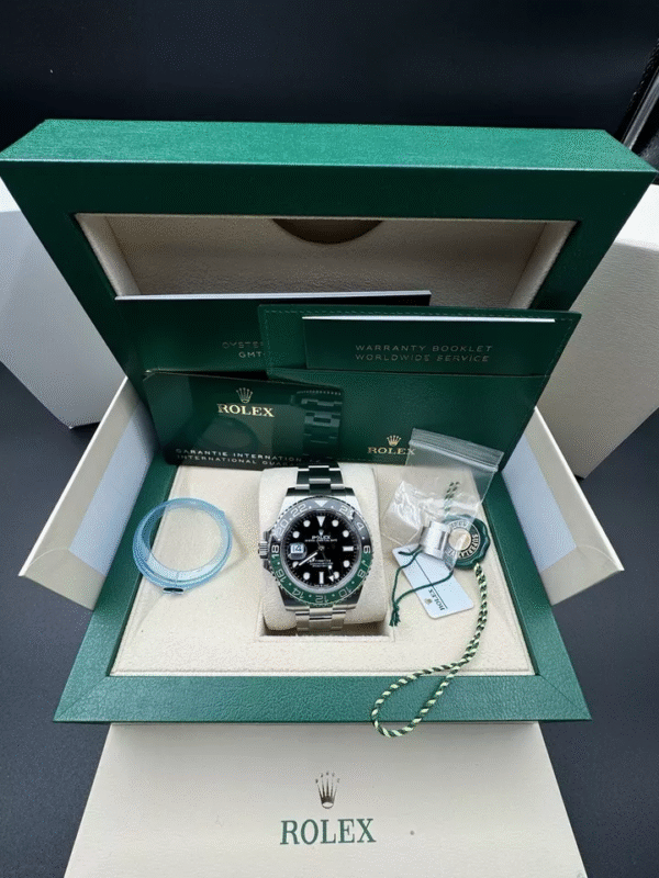 2023 Rolex GMT Master II Sprite Watch Lefty Oyster Bracelet 126720VTNR Full Set - Image 6