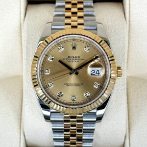 2022 Rolex Datejust 41mm 126333 Jubilee Champagne Diamond Dial