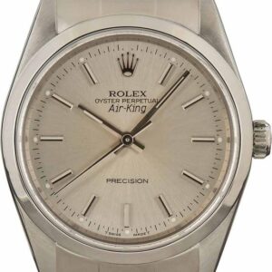 Rolex Air King 14000 Silver Dial Oyster Band