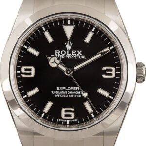 Mens Rolex Explorer 214270 Black Dial