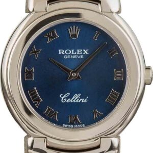 Ladies Rolex Cellini 6621 Blue Dial