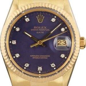Rolex Date 15037 Blue Diamond Dial