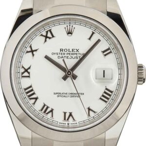 Mens Rolex Datejust 41 Ref 126300 White Dial