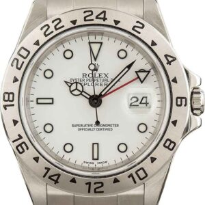 Mens Rolex Explorer II Ref 16570 White Polar Dial