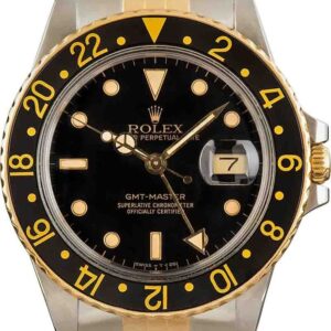 Pre-Owned Rolex GMT-Master 16753 Black Dial