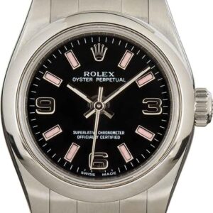 Rolex Ladies Oyster Perpetual 176200 Black Dial