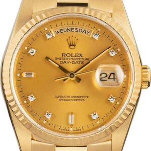 Rolex President Gold Day-Date 18238 Diamond Dial