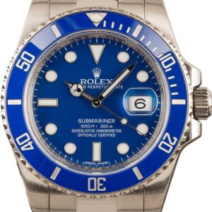 Rolex Submariner 116619 White Gold Smurf