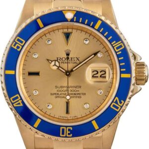 Rolex Submariner 16808 18K Yellow Gold