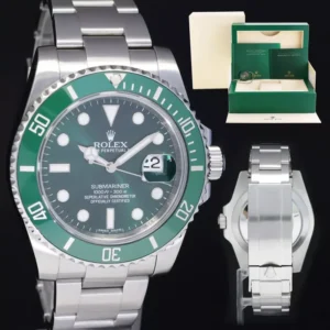 2018 MINT Rolex Submariner Hulk 116610LV Green 40mm Ceramic Watch Box