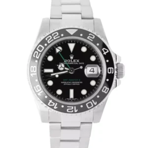 Rolex GMT-Master II Stainless Steel Black 40mm Ceramic BLUE LUME 116710 Watch