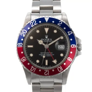 Rolex GMT-Master II 16750 Pepsi Blue Red Vintage Patina Oyster Steel