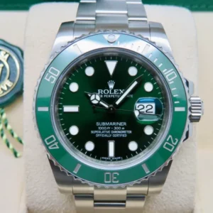Rolex Submariner Hulk 116610LV 40mm C.2010-2016 with Box Hangtag & Service Card