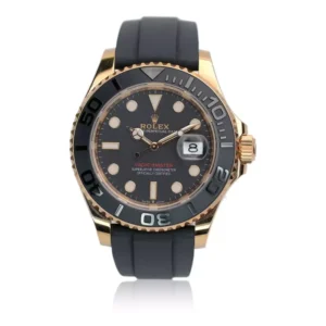 2023 NEW ROLEX YACHT-MASTER 126655 18K ROSE GOLD BLACK DIAL OYSTER FLEX