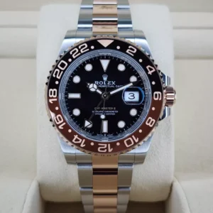 2023 ROLEX GMT MASTER II 126711CHNR 40MM STEEL ROSE GOLD ROOTBEER CERAMIC B/P